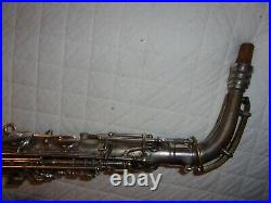 1930 Conn New Wonder II Chu Alto Sax/Saxophone, Original Silver, Plays Great