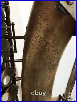 1936 Buescher Aristocrat Series I Alto Saxophone Sax Slant Signature 01 Neck