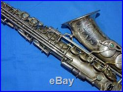 1937 SELMER Paris Balanced Action Silver Alto Sax Saxophone