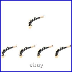 5pcs Saxophone Curved Brass Neck Alto Sax Bend Neck Replacement Saxophone