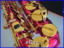 ALTO SAXOPHONE Sax PINK & GOLD, Ready to Play, Non Stick Pads NEW