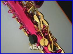 ALTO SAXOPHONE Sax PINK & GOLD, Ready to Play, Non Stick Pads NEW