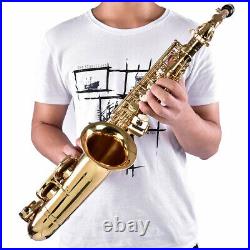 Alto Eb Sax Saxophone Set F# Tone withStorage Case Mouthpiece Accessories Golden
