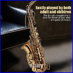 Alto Eb Sax Saxophone Set With Storage Case Mouthpiece Accessories Golden New UK