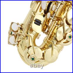 Alto Saxophone Beginners Eb Sax Brass Lacquered Gold Woodwind Instrument Y0B7