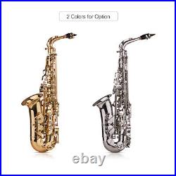 Alto Saxophone Brass Lacquered 802 Type Eb Sax Woodwind Instrument H8A2