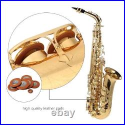 Alto Saxophone Brass Lacquered Eb E-Flat Sax 802 with Padded D7V2