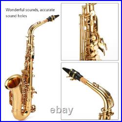 Alto Saxophone Brass Lacquered Gold E Flat Sax 82Z Key Woodwind Instrument