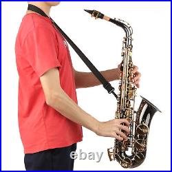 Alto Saxophone Brass Nickel-Plated Eb E-flat Sax with Carry Care Kit T4E9