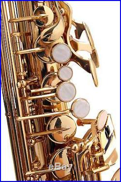 Alto Saxophone Brass Sax Wind Instrument Set Case Stand Mouthpiece Metronome