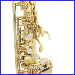Alto Saxophone Eb Sax Brass Lacquered Gold Instrument + Case for Beginners C5L0