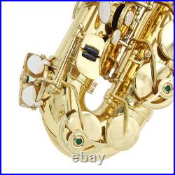Alto Saxophone Eb Sax Brass Lacquered Gold with Carry Case Mouthpiece Brush K2L6