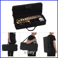 Alto Saxophone Eb Sax Brass Lacquered Gold with Mouthpiece Carry Case Kit H1W8