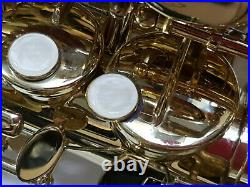 Alto Saxophone Eb Sax Gold Lacquer Intermusic Full Outfit In Hard Case - 9