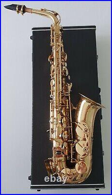 Alto Saxophone Eb Sax in Gold Lacquer with Hard Case- Intermusic Full Outfit