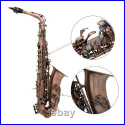 Alto Saxophone Red Bronze Eb E-flat Sax with Case Mouthpiece Care Accessory F6W0