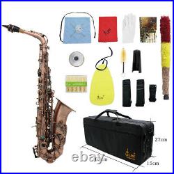 Alto Saxophone Red Bronze Eb E-flat Sax with Case Mouthpiece Care Accessory F6W0