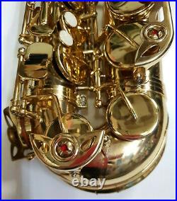 Alto Saxophone Sax Gold Lacquer Body Only & Hard Case Spare Parts Not Working