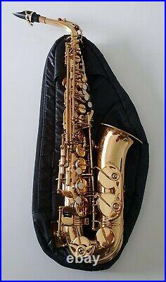 Alto Saxophone Sax in Eb Gold Finish Complete CHASE Outfit with Soft Case 1