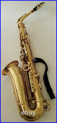 Alto Saxophone Sax in Eb Gold Finish Complete Outfit By Chase with Soft Case 1