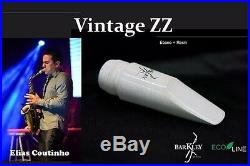 Barkley Vintage ZZ EcoLine White w Ebony Alto Sax Mouthpiece Made in Brazil