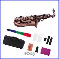 Bent Eb Alto Saxophone E-flat Sax Carved Pattern + Carry & Accessories S9Q5