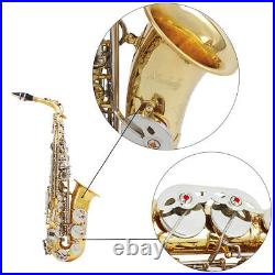 Brass Alto Saxophone Eb E Flat Sax + Case Mouthpiece for Beginner Students W3G4
