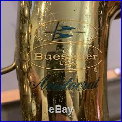 Buescher 70s Aristocrat Alto Sax Vintage Gold Saxophone With Original Case L@@k