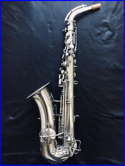 Buescher Quadruple Silver Plated Collectible True Tone Alto Sax SN46286 Mod 1A