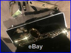 Bundy Selmer II Alto Saxophone USA with Hardshell Case W 2 Mouth Pieces Sax