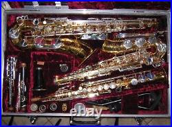 Combi-case For Tenor, Alto, Soprano Saxes, Clarinet And Other Accessories