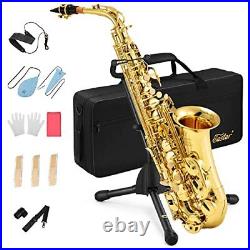 Eastar Alto Saxophone E Flat Student Sax Gold Lacquer With Carrying Case