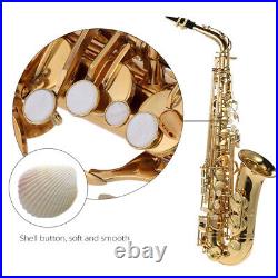 Eb Alto Saxophone Brass Lacquered Gold E Flat Sax 802 Key Type Instrument N2W1