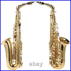 Eb Alto Saxophone Brass Lacquered Gold E Flat Sax 802 Key Type Woodwind New C1P3