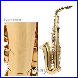 Eb Alto Saxophone Brass Lacquered Gold E Flat Sax 802 Key Type Woodwind New C8Z5