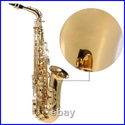 Eb Alto Saxophone Brass Lacquered Gold E Flat Sax 802 Key Type Woodwind New C8Z5