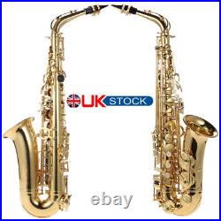 Eb Alto Saxophone Brass Lacquered Gold E Flat Sax 802 Key Woodwind Gold UK D4V3