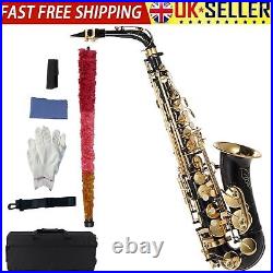 Eb Alto Saxophone Brass Lacquered Gold E Flat Sax 82Z Key Type Instrument B F6M0