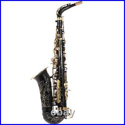 Eb Alto Saxophone Brass Lacquered Gold E Flat Sax 82Z Key Type Instrument B S7J3