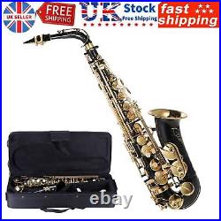 Eb Alto Saxophone Brass Lacquered Gold E Flat Sax 82Z Key Type Instrument F Q1H6