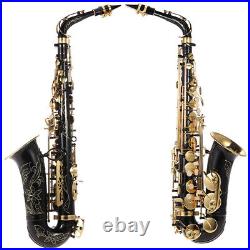Eb Alto Saxophone Brass Lacquered Gold E Flat Sax with Cleaning Padded Case B4P4