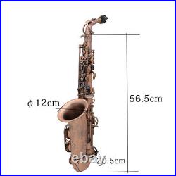 Eb Alto Saxophone E-flat Sax Red Bronze Carve Pattern Woodwind Instrument N0Q4