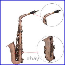 Eb Alto Saxophone E-flat Sax Red Bronze Carve Pattern Woodwind Instrument Y5X2
