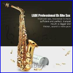 Eb Alto Saxophone Electrophoresis Gold Brass Saxophone E Flat Bending Tube Sax