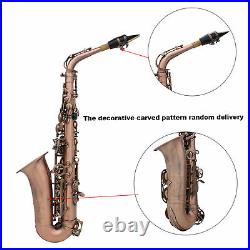 Eb Alto Saxophone Red Bronze E-flat Sax with Carrying Case Mouthpiece Kit P0S3
