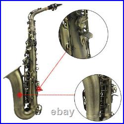 Eb E-flat Alto Saxophone Abalone Shell Key Carve Pattern withCase Sax Set X4N8