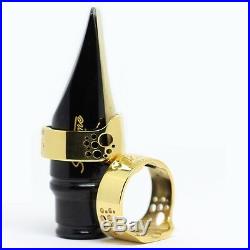 Ever-Ton Ring Metal Gold LIGATURE for alto sax mouthpiece with cap