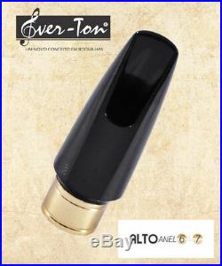 Ever-ton Metal Ring 6 Alto Sax Mouthpiece with Lig and Cap