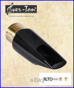 Ever-ton Metal Ring 6 Alto Sax Mouthpiece with Lig and Cap