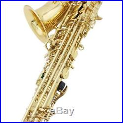 Exquisite Gold Plating Brass Eb Key Alto Saxophone Sax Set Golden